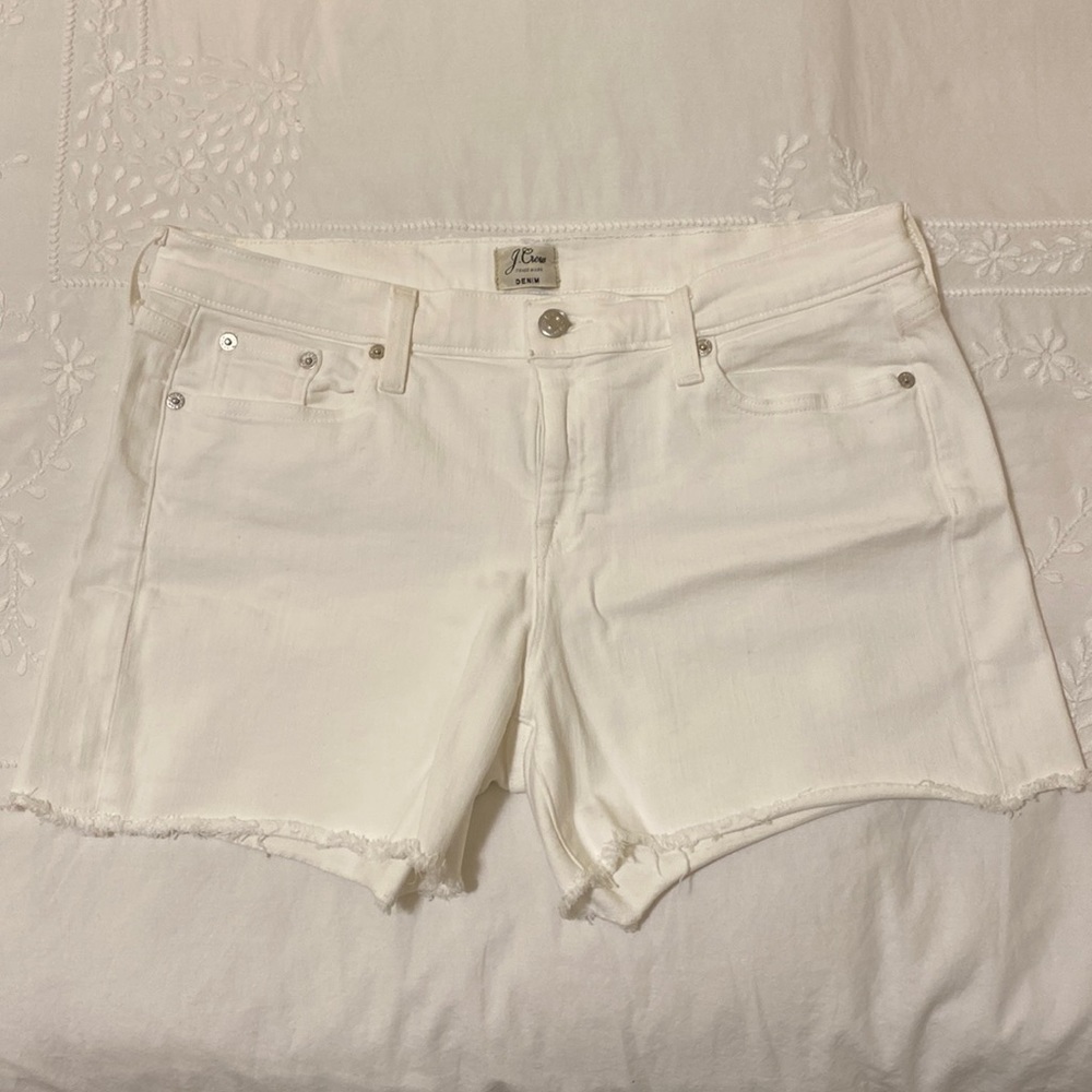 J.Crew white denim shorts